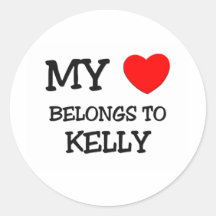 My Heart Belongs to Kelly Sticker