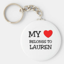 My Heart Belongs To LAUREN Keychain