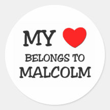My Heart Belongs to Malcolm Stickers
