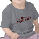 My Heart Belongs to Pop Pop t-shirts