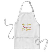 My Heart Belongs To Spain Aprons