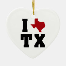 My heart belongs to Texas (sq) Ornaments