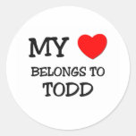 My Heart Belongs to Todd Stickers
