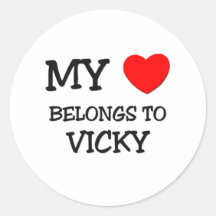 My Heart Belongs To VICKY Stickers