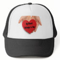 My Heart Belongs To You Valentine Hands hats