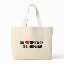 My Heart Fireman Canvas Bag