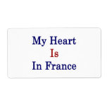 My Heart Is In France Shipping Label