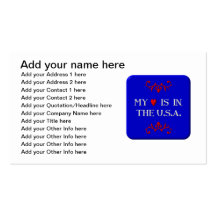 My heart is in the U.S.A. Business Card Template