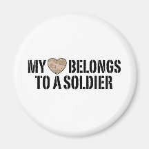 My Heart Soldier Fridge Magnet