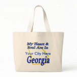 My Heart & Soul Are In Georgia Tote Bags