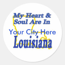 My Heart & Soul Are In Louisiana Stickers
