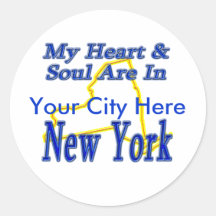 My Heart & Soul Are In New York Stickers