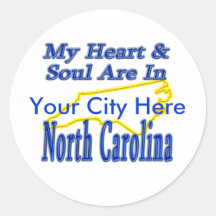 My Heart & Soul Are In North Carolina Sticker