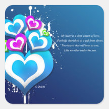 My Heart Square Sticker