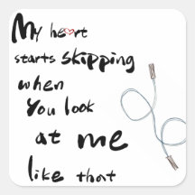 My Heart Starts Skipping Stickers