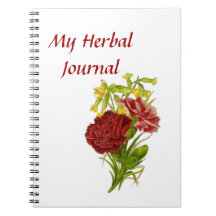 My Herbal Journal - Vintage Carnations Notebooks