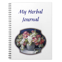 My Herbal Journal - Vintage Flowers Spiral Note Books