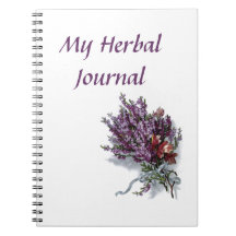 My Herbal Journal - Vintage Lavender Notebook