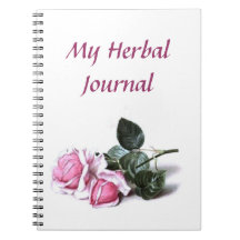 My Herbal Journal - Vintage Pink Roses Notebooks