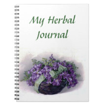 My Herbal Journal - Vintage Violets Notebook