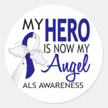 My Hero Is My Angel ALS Stickers