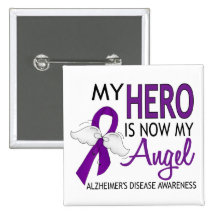 My Hero Is My Angel Alzheimer's Disease Buttons
