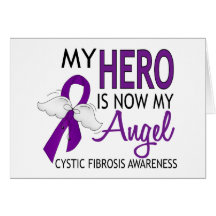 My Hero Is My Angel Cystic Fibrosis Greeting Card