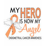 My Hero Is My Angel Endometrial Cancer t-shirts