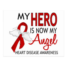 My Hero Is My Angel Heart Disease Postcard