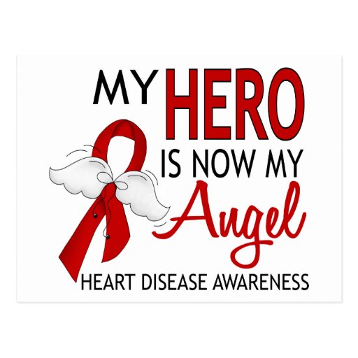 My Hero Is My Angel Heart Disease Postcard
