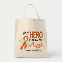My Hero Is My Angel Leukaemia Canvas Bag