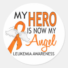 My Hero Is My Angel Leukaemia Stickers