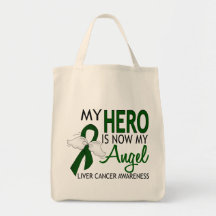 My Hero Is My Angel Liver Cancer Bags