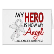 My Hero Is My Angel Lung Cancer Card