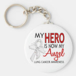 My Hero Is My Angel Lung Cancer Keychains