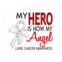 My Hero Is My Angel Lung Cancer Postcards