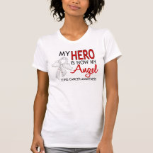 My Hero Is My Angel Lung Cancer Tee Shirts