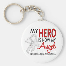 My Hero Is My Angel Mesothelioma Key Chain