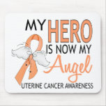 My Hero Is My Angel Uterine Cancer mousepads