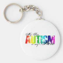 My Hero  My Son - Autism Keychain