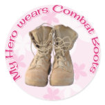 My Hero wears Combat Boots Stickers