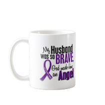 My Husband Is An Angel Pancreatic Cancer Coffee Mugs