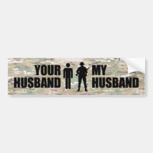 My Husband is in the Military Bumper Stickers