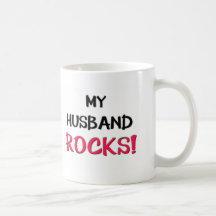 My Husband Rocks Coffee Mugs