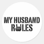 My Husband Rules Sticker
