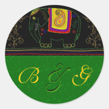 My Indian Elephant - Emerald Stickers