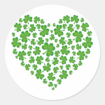 My Irish Heart Round Sticker