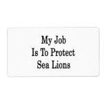 My Job Is To Protect Sea Lions Personalized Shipping Labels