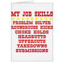 My Job Skills Problem Solver Kicks Punches Card