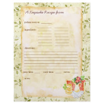 My Keepsake Recipes Pages